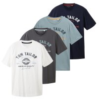TOM TAILOR Herren T-Shirt, 4er Pack - Logo Tee, Rundhals,...