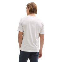 TOM TAILOR Herren T-Shirt, 4er Pack - Logo Tee, Rundhals, Regular Fit, Baumwolle, Print Blau/Weiß M