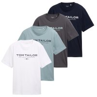 TOM TAILOR Men’s T-Shirt, 4-Pack - T-Shirt with...