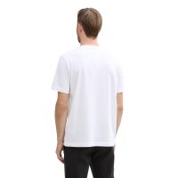 TOM TAILOR Men’s T-Shirt, 4-Pack - T-Shirt with Print, Crew Neck, Regular Fit, Cotton Blue/White M (Medium)