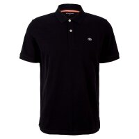 TOM TAILOR Herren Poloshirt 3er Pack, Knopfleiste - Basic Polo With Contrast, Regular Fit, Baumwolle Schwarz/Grau/Weiß M