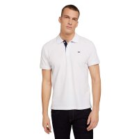 TOM TAILOR Men’s Polo Shirt 3-Pack, Button Placket - Basic Polo With Contrast, Regular Fit, Cotton Black/Grey/White M (Medium)