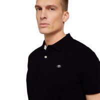 TOM TAILOR Men’s Polo Shirt 3-Pack, Button Placket - Basic Polo With Contrast, Regular Fit, Cotton Black/Grey/White M (Medium)