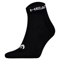 HEAD unisex quarter socks, 20-pack - ELEMENTS ALL SPORTS QUARTER ECOM, short socks, single color Black 35-38 (UK 2.5-5)