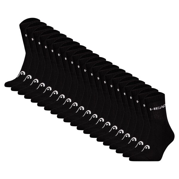 HEAD Unisex Socken, 20er Pack - ELEMENTS ALL SPORTS SHORT CREW ECOM, einfarbig Schwarz 35-38