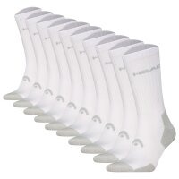 HEAD unisex tennis socks, 10-pack - ELEMENTS TENNIS CREW ECOM, sports socks White 35-38 (UK 2.5-5)