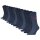 Levis Mens Socks 12 Pack- Regular Cut Batwing, ECOM, Logo, Solid Colour Blue 39-42
