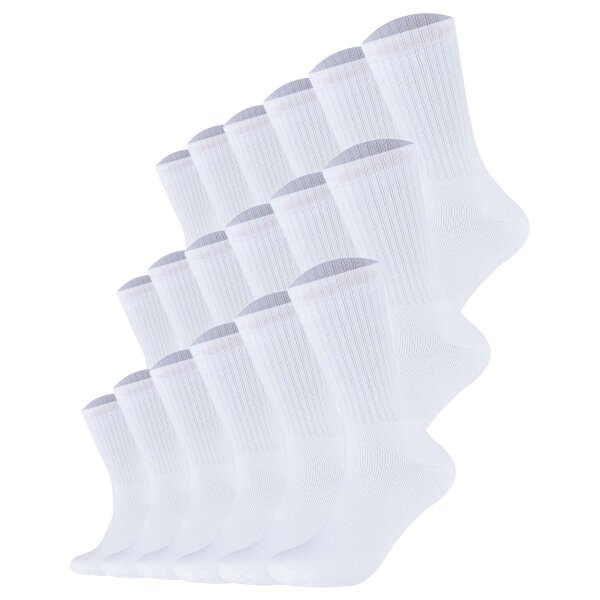 s.Oliver Unisex Socken, 18er Pack - Essentials Tennis Socks, einfarbig Weiß 35-38