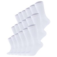 s.Oliver Unisex Socken, 18er Pack - Essentials Tennis Socks, einfarbig Weiß 35-38