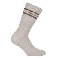 FILA Unisex Socks 3 pairs - Street, Sport, Lifestyle, Socks Set, Stripes, 35-46 Grey 43-46 (9-11 UK)
