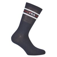 FILA Unisex Socken 3 Paar - Street, Sport, Lifestyle, Socks Set, Stripes, 35-46 Marine 39-42 (6-8 UK)