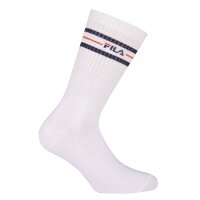 FILA Unisex Socken 3 Paar - Street, Sport, Lifestyle, Socks Set, Stripes, 35-46 Weiß 43-46 (9-11 UK)