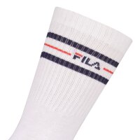 FILA Unisex Socken 3 Paar - Street, Sport, Lifestyle, Socks Set, Stripes, 35-46 Weiß 43-46 (9-11 UK)