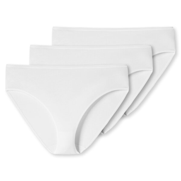 SCHIESSER ladies briefs 3 pack - Jazz-Pants, Cotton Essentials, Basic, Stretch Weiß 44 (Gr. XX-Large)