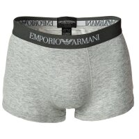 EMPORIO ARMANI Herren Boxer Shorts 3er Pack - Mens Knit Trunk, Pure Cotton, uni Marine/Grau/Schwarz S