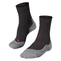 FALKE Men’s Sports Socks – RU4 Endurance, Running Socks, Medium Cushioning Black/Grey 42-43 (8-9 UK)