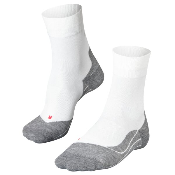 FALKE Damen Sportsocken - RU4 Endurance, Laufsocken, Mittlere Polsterung Weiß/Grau 39-40