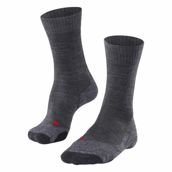 FALKE Herren Socken - Trekking Socken TK2, Polsterung, Merino-Wollmix Anthrazit (3180) 39-41