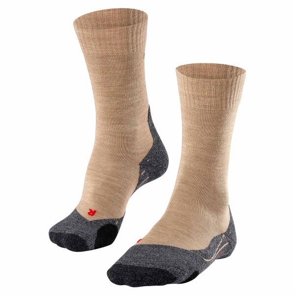 FALKE Damen Socken - Trekking Socken TK 2, Ergonomic, Merinowoll-Mix Sand 39-40