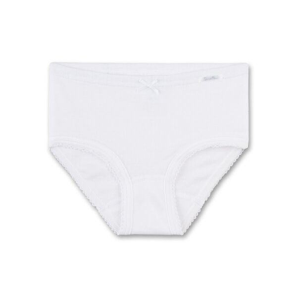 Sanetta girls Hipslip - Girl Pant, Underpants, Uni, Organic Cotton White 140