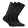 Rohner Basic Unisex Sport Socken, 3er Pack - Basic Sport, einfarbig Schwarz 43-46