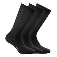 Rohner Basic Unisex Sport Socken, 3er Pack - Basic Sport, einfarbig Schwarz 47-50