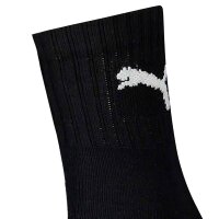 PUMA Unisex Sport Socks, 3 Pairs - Short Crew Socks, Tennis Socks, plain Black 43-46 (UK 9-11)