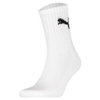 PUMA Unisex Sport Socks, 3 Pairs - Short Crew Socks, Tennis Socks, plain White 35-38 (UK 2.5-5)