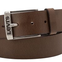 Levis Herren Gürtel - NEW DUNCAN, Ledergürtel mit Schnalle, Logo, Echtleder Dark Brown 95 cm