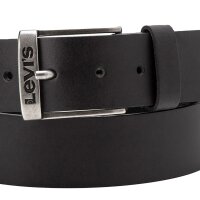 Levis Mens Belt - NEW DUNCAN, leather belt with buckle, logo, genuine leather Regular Black 100