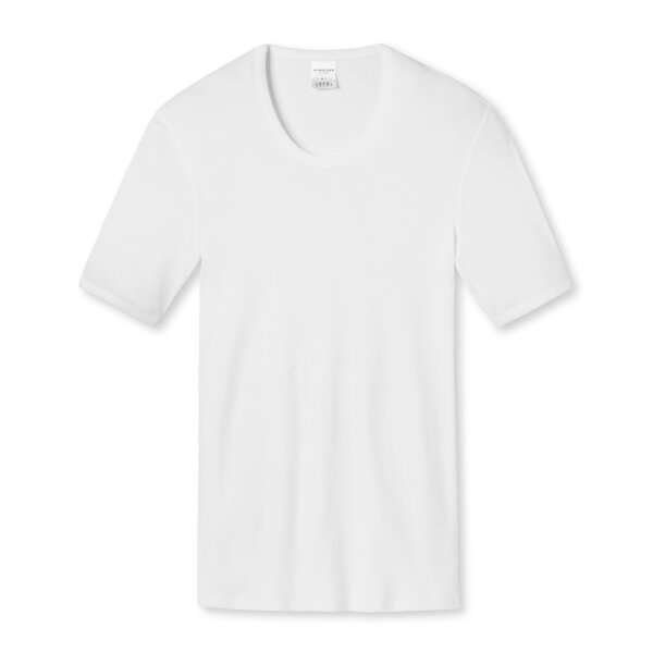 SCHIESSER Herren 1/2 Arm T-Shirt - Jacke, Cotton Essentials, Feinripp, Weiß 9 (Gr. 3X-Large)