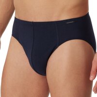 SCHIESSER Herren Slip 3er Pack - Supermini, Rio-Slip, Essentials, Cotton Stretch Dunkelblau L