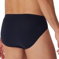 SCHIESSER mens briefs 3-pack - Supermini, Rio briefs, Essentials, Cotton Stretch Dark Blue L (Large)