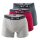 MUSTANG mens boxer shorts, 3-pack - retro shorts, pants, true denim Blue/Grey/Red L (Large)