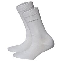 ESPRIT Women Socks 2 Pairs - short Socks, plain Weiß 39-42 (Size: 5.5-8 UK)
