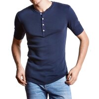SCHIESSER Revival Herren Shirt, 1/2 Arm, Kurzarm Unterhemd, Karl Heinz - Blau