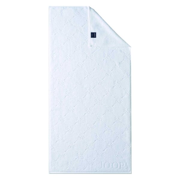 JOOP! Shower towel Uni-Cornflower terry towel collection - 80x150 cm, fulling terry towel White 80x150cm