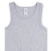 Sanetta Boys Undershirt - Shirt without Sleeves, Tank Top, Basic, Organic Cotton, light grey 104 (3 Years)