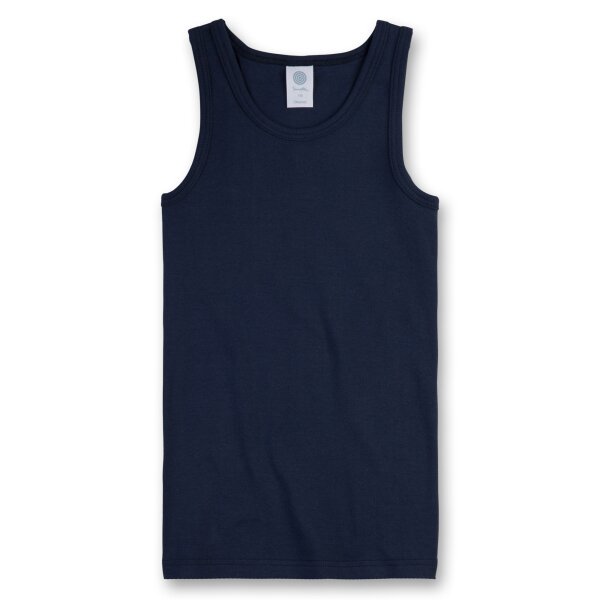 Sanetta Boys Undershirt - Shirt without Sleeves, Tank Top, Basic, Organic Cotton, dark blue 116 (4-5 Years)