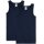 Sanetta Boys Undershirt Pack of 2 - Shirt without Sleeves, Tank Top, Basic, Organic Cotton, dark bluey