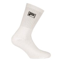 FILA 3 pair socks unisex - terry tennis socks, crew socks, logo waistband, 35-46 Classic Mix (Black, White, Grey) 6-8 UK