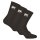 FILA 3 Paar Socken Unisex - Frottee Tennissocken, Crew Socks, Logobund, 35-46 Schwarz 43-46 (9-11 UK)