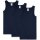 Sanetta Jungen Unterhemd 3er Pack - Shirt ohne Arme, Tank Top, Basic, Organic Cotton, dunkelblau