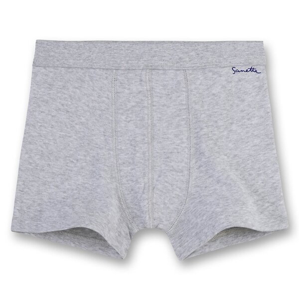 Sanetta Jungen Short - Pant, Unterhose, Organic Cotton, 104-176, einfarbig Hellgrau 104