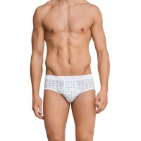 SCHIESSER Herren Slip 2 PACK - Sportslip, Essentials Feinripp, Karo-Print, S-XXL Weiss M (Medium)