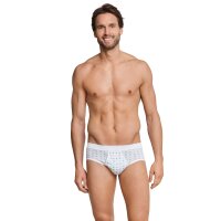 SCHIESSER Mens briefs 2 PACK - Sports briefs, Essentials rib, check print, S-XXL White XL (X-Large)