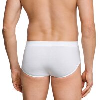 SCHIESSER Herren Slips 4er Pack - Feinripp, Sportslip, Cotton Essentials, weiß M (Medium)