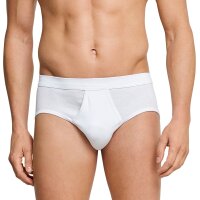 SCHIESSER Mens Breifs Pack of 2 - Fine Rib, Sports Brief, Cotton Essentials, white M (Medium)