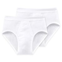 SCHIESSER Mens Breifs Pack of 6 - Fine Rib, Sports Brief, Cotton Essentials, white M (Medium)