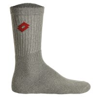 LOTTO 3 Paar Tennis Socken Unisex, Frottee-Sportsocken, Einfarbig Grau 35-38 (3-5 UK)